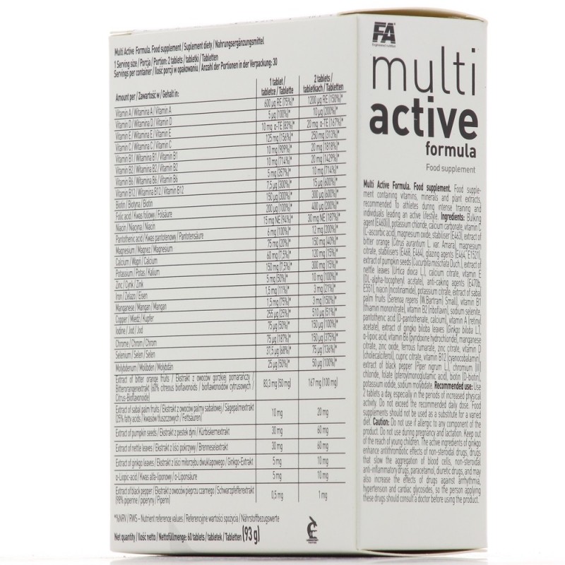 Fa Nutrition Multi Active Formula Fa Nutrition Multi Active Formula