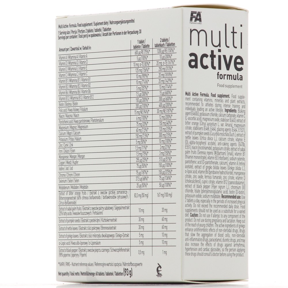 Fa Nutrition Multi Active Formula Fa Nutrition Multi Active Formula