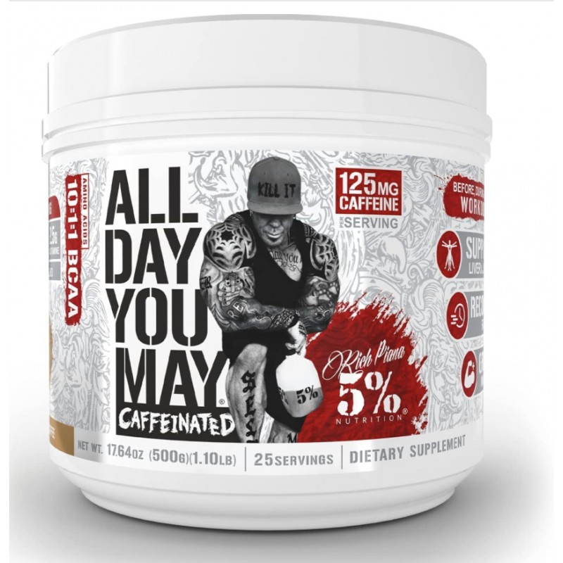 5% NUTRITION RICH PIANA ALL DAY YOU MAY CAFFEINATED
