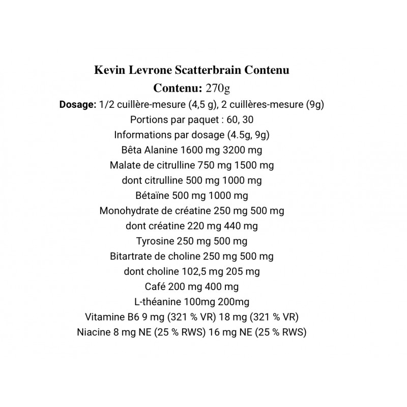 KEVIN LEVRONE SCATTERBAIN