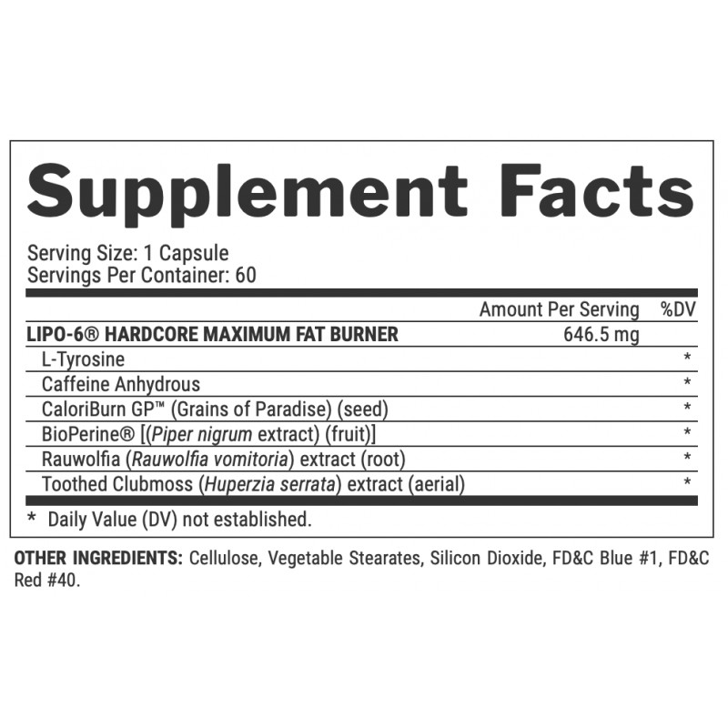 NUTREX LIPO 6 HARDCORE